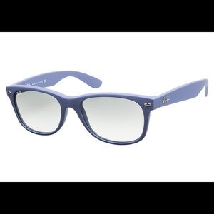 Blue ray ban sunglasses with gray lens